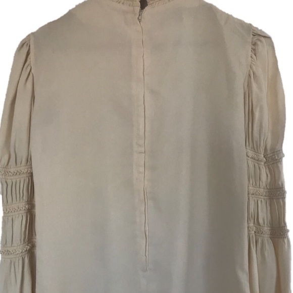 Vintage cream mock turtleneck blouse size small - Picture 3 of 7